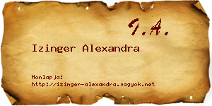 Izinger Alexandra névjegykártya