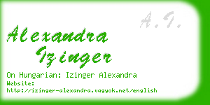 alexandra izinger business card